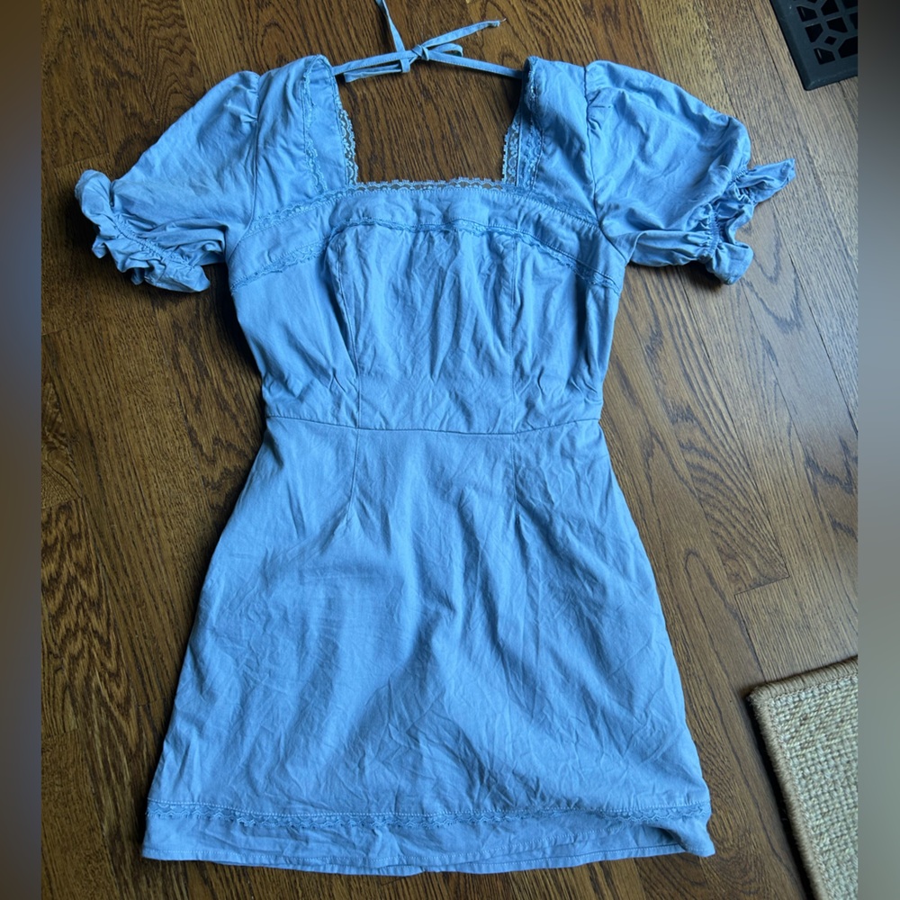 Elegant Blue Women's Dress